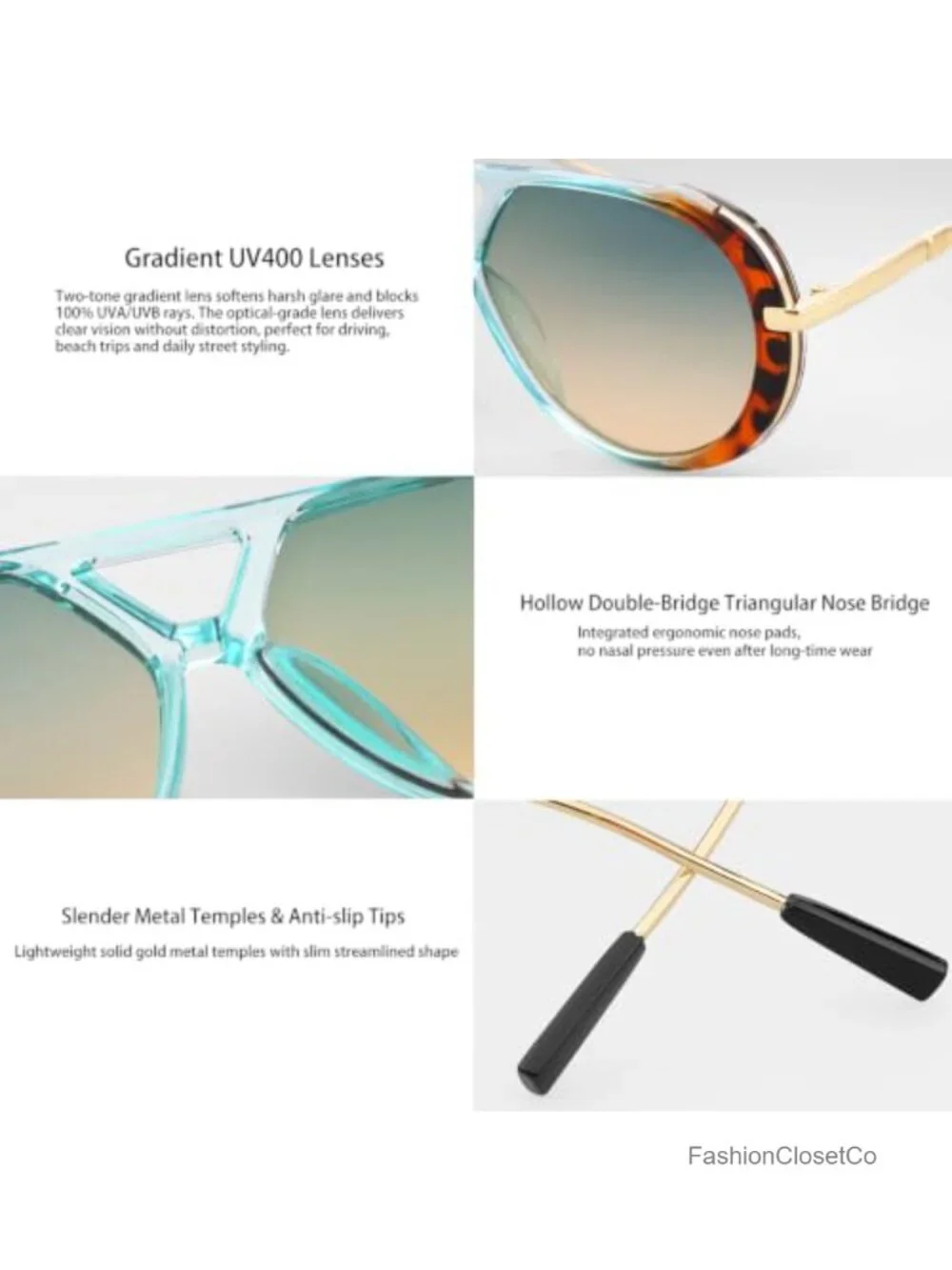 Oversized Retro Aviator Sunglasses for Women Men 70s Vintage Pilot Shades Metal